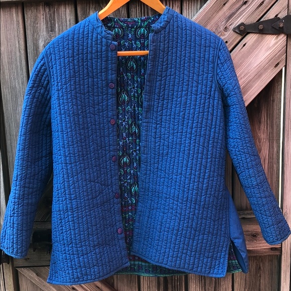 Ladies LA CERA Coat Quilted Bright Royal Colors  S - Picture 5 of 8